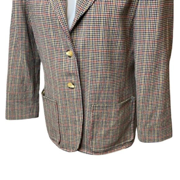 Pendleton originals tan houndstooth wool blazer size MP - Picture 4 of 16
